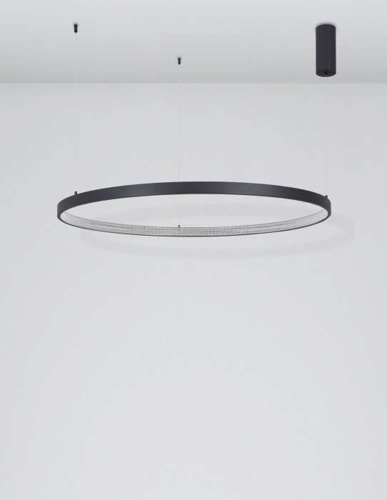 Lustra eleganta rotunda neagra cu cristale Draha Ø40/60/80/110 cm, LED dimabil, 9865110 - Novaluce [2]