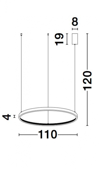 Lustra eleganta rotunda neagra cu cristale Draha Ø40/60/80/110 cm, LED dimabil, 9865110 - Novaluce [5]