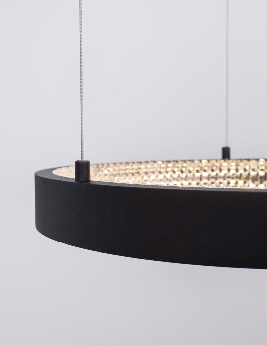 Lustra eleganta rotunda neagra cu cristale Draha Ø40/60/80/110 cm, LED dimabil, 9865110 - Novaluce [4]