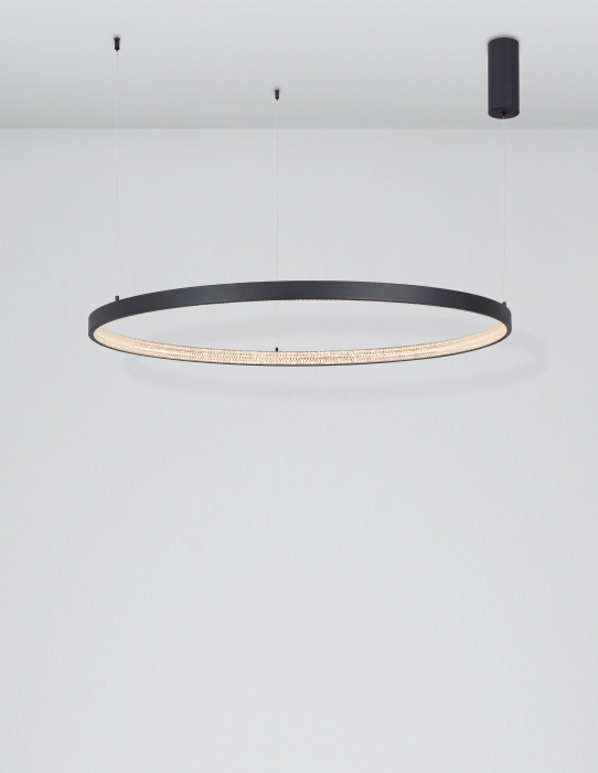 Lustra eleganta rotunda neagra cu cristale Draha Ø40/60/80/110 cm, LED dimabil, 9865110 - Novaluce [3]