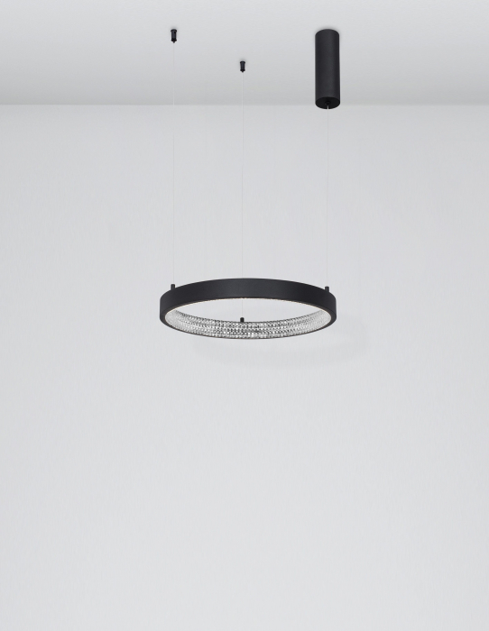 Lustra eleganta rotunda neagra cu cristale Draha Ø40/60/80/110 cm, LED dimabil, 9865110 - Novaluce [8]