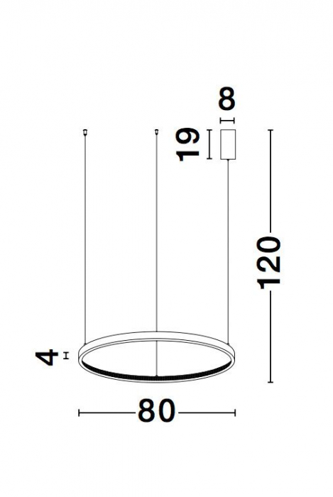 Lustra eleganta rotunda neagra cu cristale Draha Ø40/60/80/110 cm, LED dimabil, 9865110 - Novaluce [21]