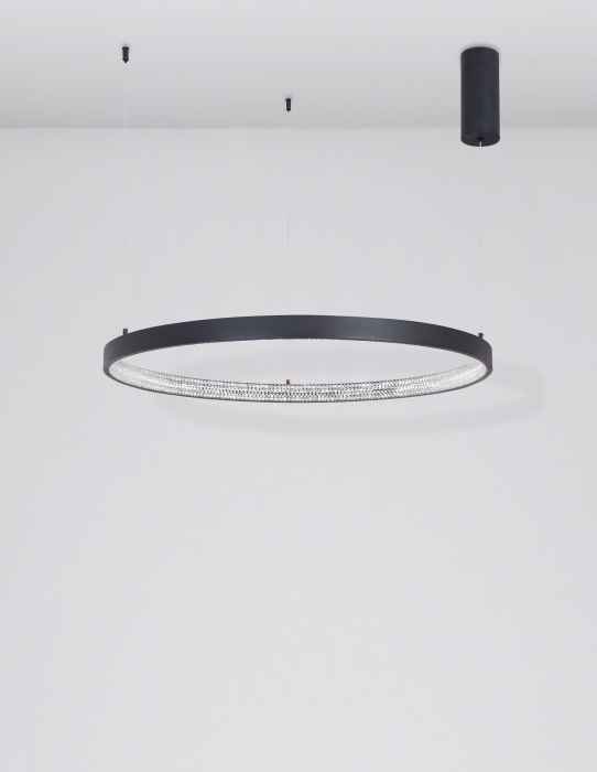 Lustra eleganta rotunda neagra cu cristale Draha Ø40/60/80/110 cm, LED dimabil, 9865110 - Novaluce [19]