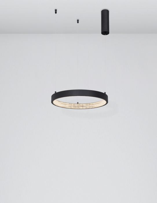Lustra eleganta rotunda neagra cu cristale Draha Ø40/60/80/110 cm, LED dimabil, 9865110 - Novaluce [9]
