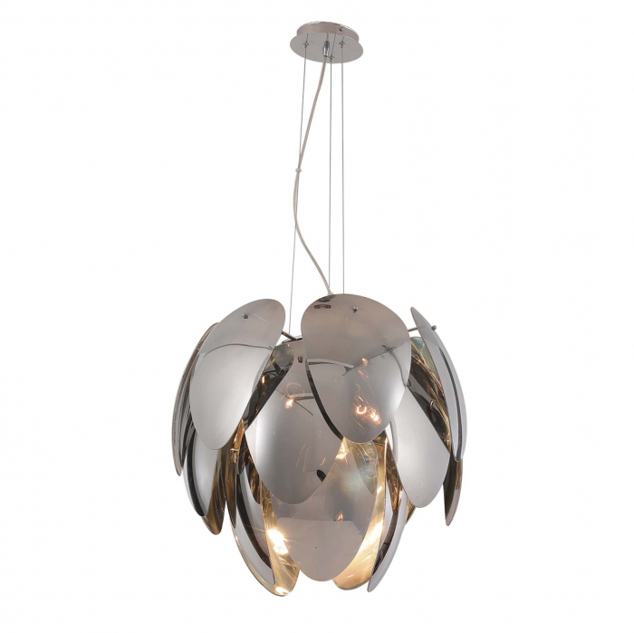 Lustra extravaganta Lovisa 60x50 cm, sticla alba/fumurie, design modern, AZ 2996 - Azzardo [1]