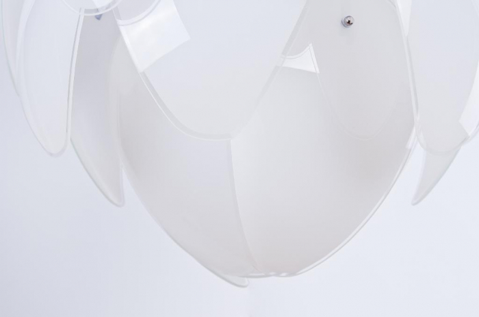 Lustra extravaganta Lovisa 60x50 cm, sticla alba/fumurie, design modern, AZ 2996 - Azzardo [4]