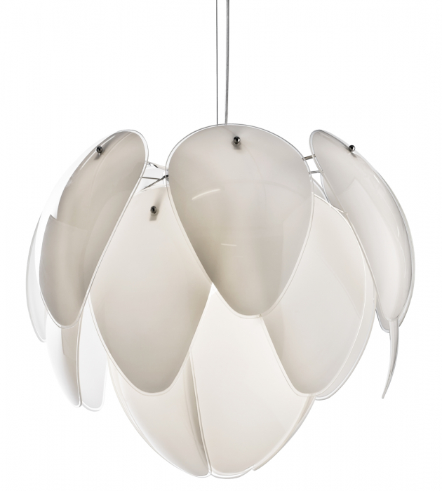 Lustra extravaganta Lovisa 60x50 cm, sticla alba/fumurie, design modern, AZ 2996 - Azzardo [6]