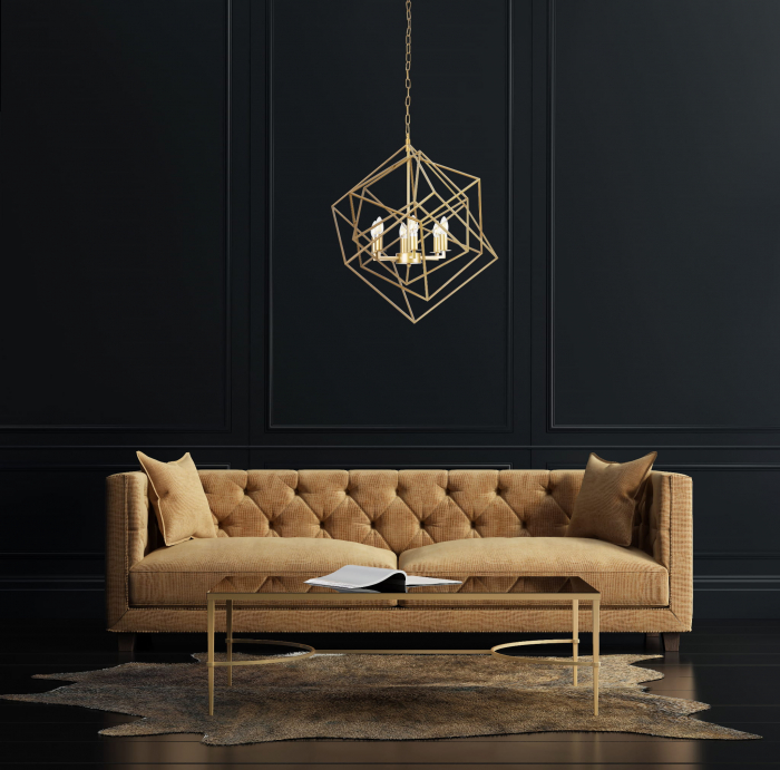 Lustra finisaj alama design geometric Kalyani din metal inaltime reglabila, P0328 - Maxlight [3]