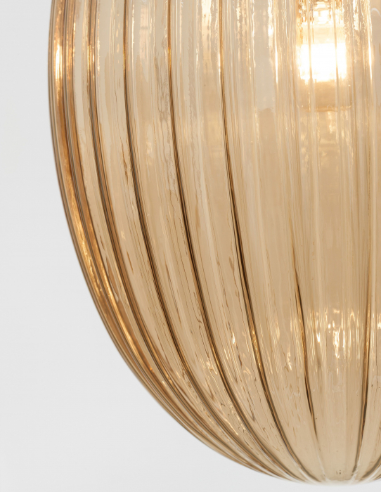 Lustra forma ou Egg 30x47 cm sticla alba/fumurie/galbena, design retro, 9190031 - Novaluce [11]