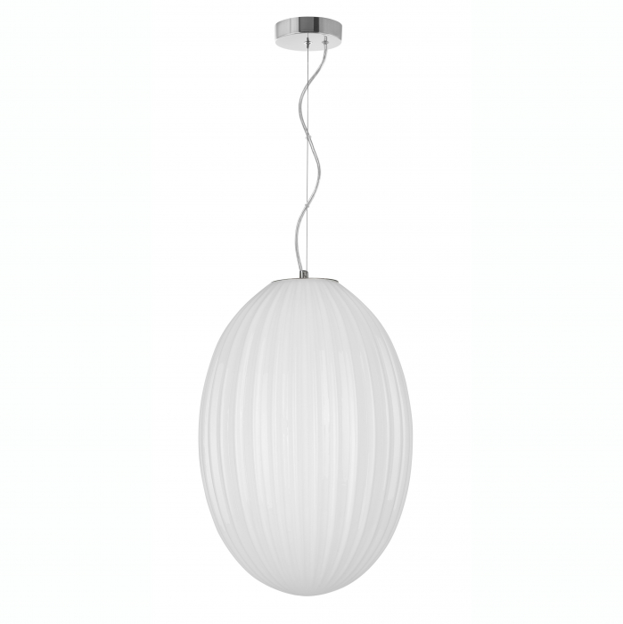 Lustra forma ou Egg 30x47 cm sticla alba/fumurie/galbena, design retro, 9190031 - Novaluce [15]