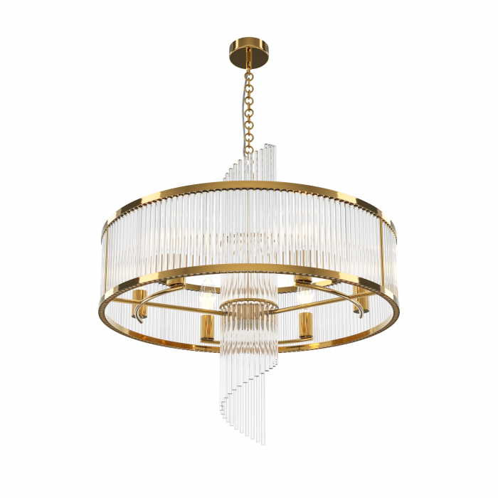 Lustra Frame MOD174PL-06G, 6xE14, aurie+transparenta, IP20, Maytoni [1]