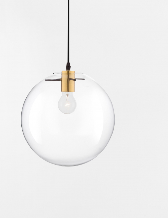 Lustra glob sticla transparent Levi Gold Ø25/30 cm, metal auriu, 1xE27, 9416925 - Novaluce [3]