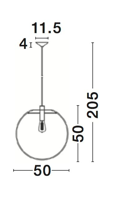 Lustra glob transparent sticla Levi Black Ø30/40/50 cm, metal negru, 1xE27, 42108001 - Novaluce [11]