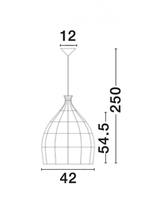 Lustra gri tip pendul premium Marga, din ratan, Ø 42 cm, inaltime reglabila, 9586702 - Novaluce [13]
