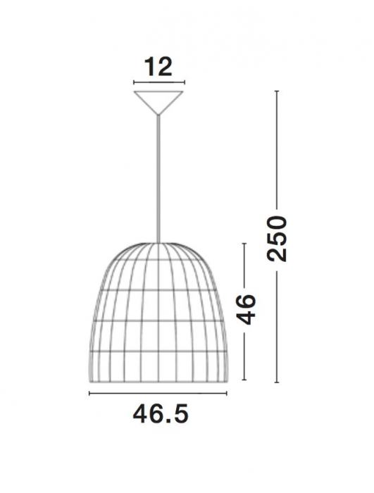 Lustra gri tip pendul premium Marga, din ratan, Ø 46,5 cm, inaltime reglabila, 9586671 - Novaluce [11]