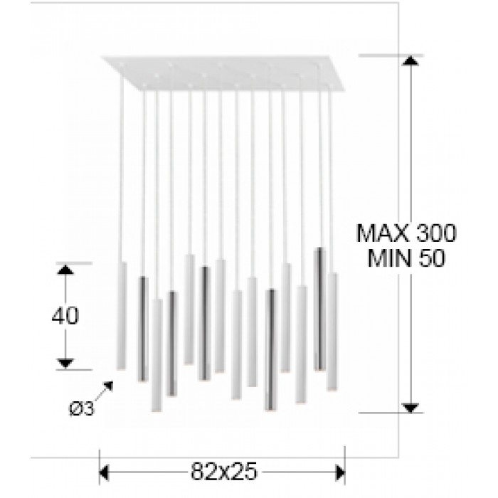 Lustra inalta LED dimabila diverse culori Kimber, 14 pendule metal, inaltime reglabila, telecomanda, 373425GD - Schuller [6]