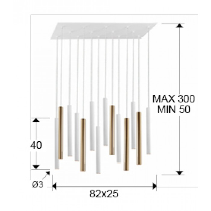 Lustra inalta LED dimabila diverse culori Kimber, 14 pendule metal, inaltime reglabila, telecomanda, 373425GD - Schuller [11]