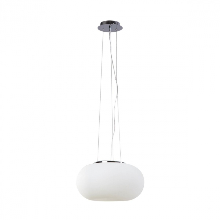 Lustra alba design modern INEZ 37 cm metal / sticla, 003064-001122 - Zumaline [1]