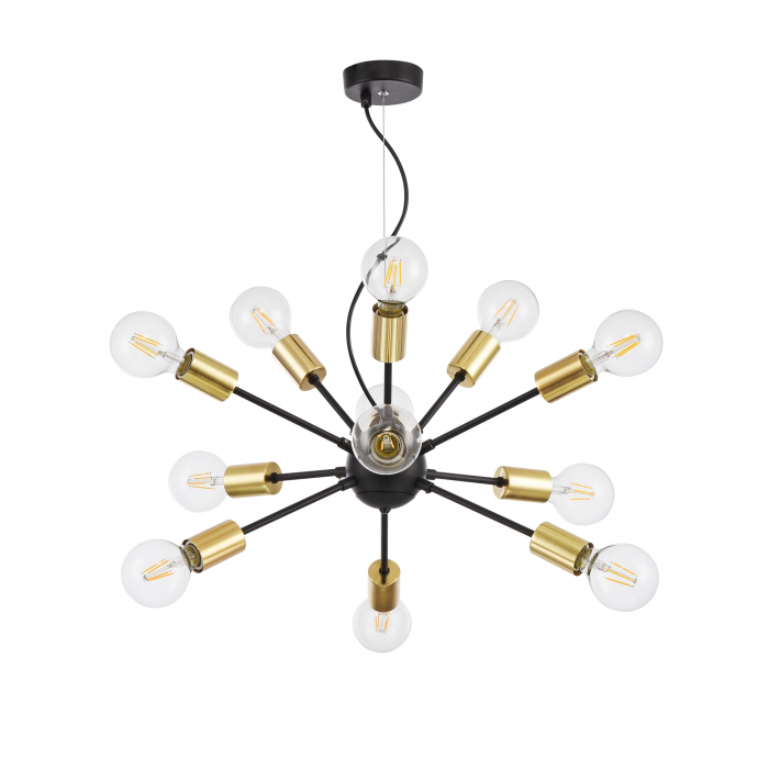 Lustra Jackson T546PL-12B, 12xE27, neagra, IP20, Maytoni [3]
