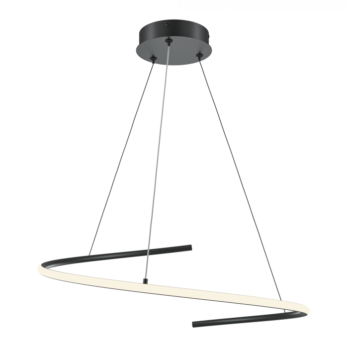 Lustra LED Curve MOD242PL-L33BK, 31W, 1600lm, lumina calda+neutra, IP20, neagra, Maytoni [1]