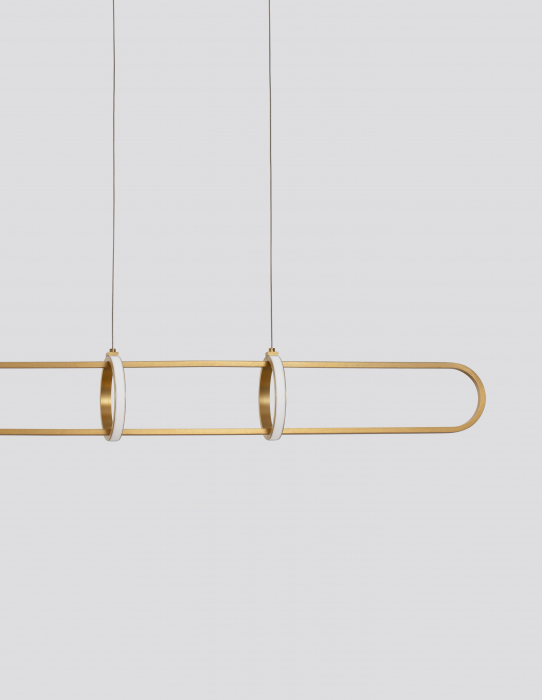 Lustra LED dimabila aurie/neagra Nojus 90 cm din 3 piese, design modern lux, 9113121 - Novaluce [14]