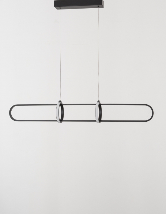 Lustra LED dimabila aurie/neagra Nojus 90 cm din 3 piese, design modern lux, 9113121 - Novaluce [3]