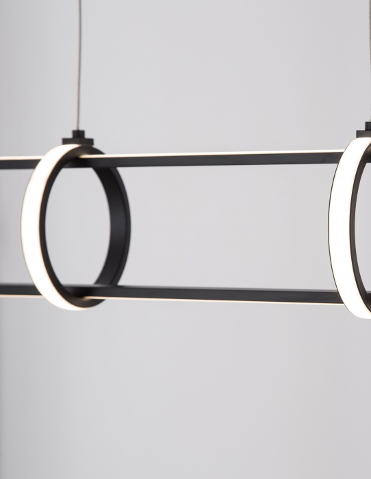 Lustra LED dimabila aurie/neagra Nojus 90 cm din 3 piese, design modern lux, 9113121 - Novaluce [6]