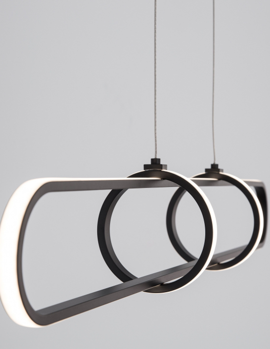 Lustra LED dimabila aurie/neagra Nojus 90 cm din 3 piese, design modern lux, 9113121 - Novaluce [4]