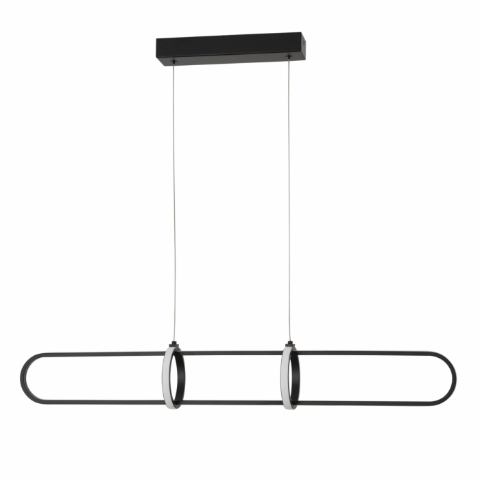 Lustra LED dimabila aurie/neagra Nojus 90 cm din 3 piese, design modern lux, 9113122 - Novaluce [8]