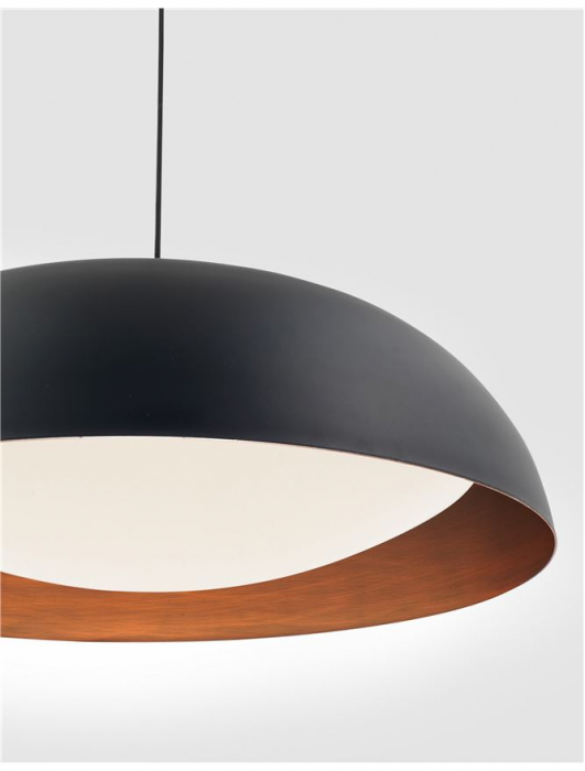 Lustra LED dimabila neagra Rocco, rotunda Ø 60 cm, metal, inaltime reglabila, 86009 - Novaluce [3]