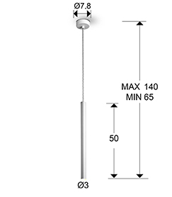 Lustra LED dimabila tip pendul cilindric diverse culori Kimber, metal, inaltime reglabila, 373075 - Schuller [3]