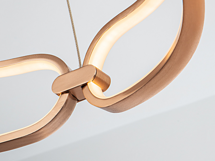 Lustra LED dimabila rotunda lux aur roz/crom Githa Ø 47/60/80 cm, metal, inaltime reglabila, 786621 - Schuller [16]
