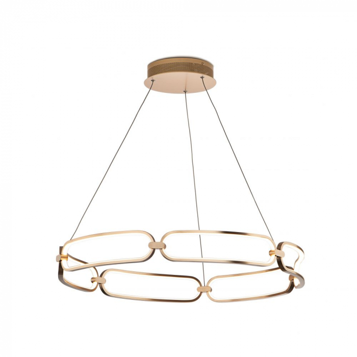 Lustra LED dimabila rotunda lux aur roz/crom Githa Ø 47/60/80 cm, metal, inaltime reglabila, 786621 - Schuller [13]