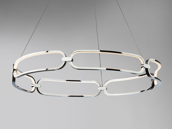 Lustra LED dimabila rotunda lux aur roz/crom Githa Ø 47/60/80 cm, metal, inaltime reglabila, 786621 - Schuller [29]