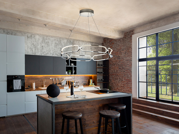 Lustra LED dimabila rotunda lux aur roz/crom Githa Ø 47/60/80 cm, metal, inaltime reglabila, 786621 - Schuller [27]