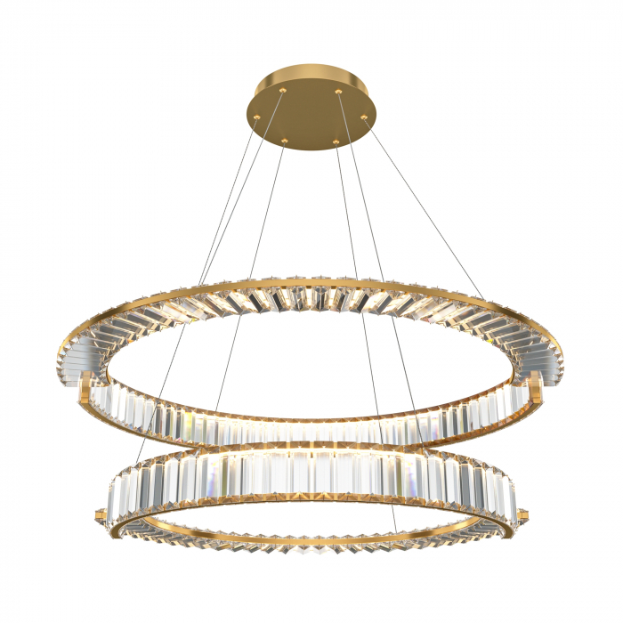 Lustra LED Krone P097PL-L90G4K, 90W, 6000lm, lumina neutra, IP20, aurie+transparenta, Maytoni [3]