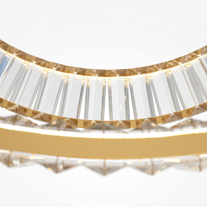 Lustra LED Krone P097PL-L90G4K, 90W, 6000lm, lumina neutra, IP20, aurie+transparenta, Maytoni [4]