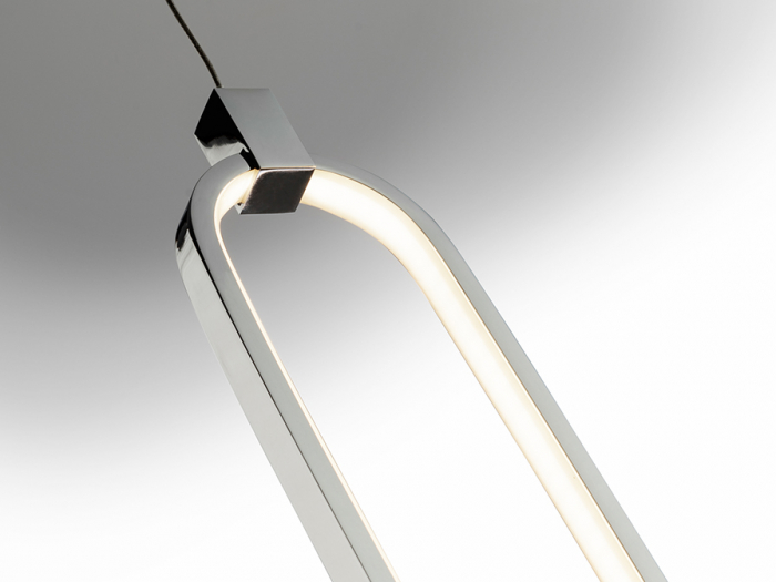 Lustra LED lux aur roz/crom Githa, metal, inaltime reglabila, 787147 - Schuller [3]
