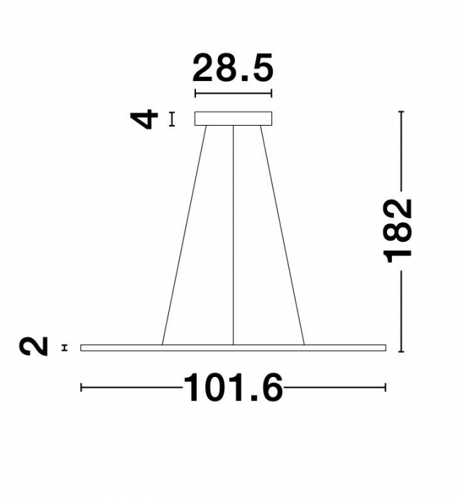 Lustra LED neagra stil minimalist Aminta 102 cm, aluminiu, 9100145 - Novaluce [5]