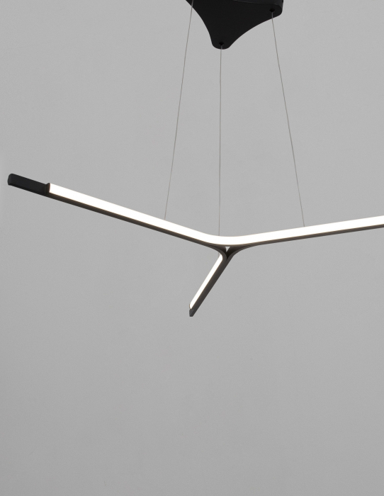 Lustra LED neagra stil minimalist Aminta 102 cm, aluminiu, 9100145 - Novaluce [4]