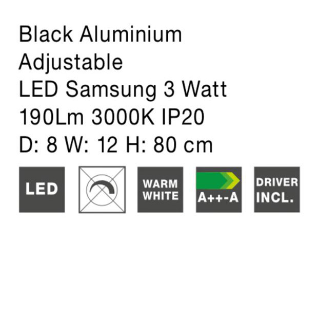 Lustra LED premium neagra Rinos, din metal, 80 cm, 7140184 - Novaluce [4]