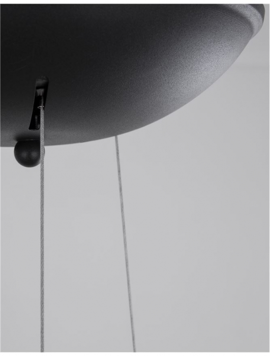 Lustra LED rotunda neagra/alba Ella Ø 45 cm, pendul metal, inaltime reglabila, 9077881 - Novaluce [8]