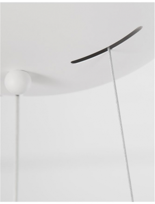 Lustra LED rotunda neagra/alba Ella Ø 45 cm, pendul metal, inaltime reglabila, 9077881 - Novaluce [18]