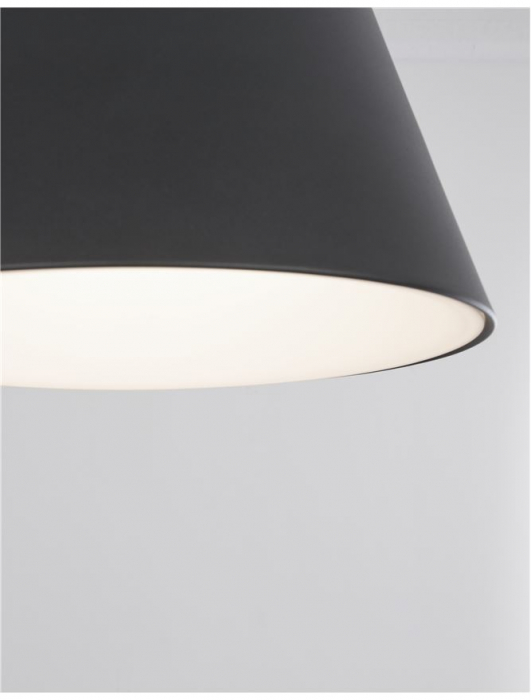 Lustra LED rotunda neagra/alba Ella Ø 45 cm, pendul metal, inaltime reglabila, 9077881 - Novaluce [6]