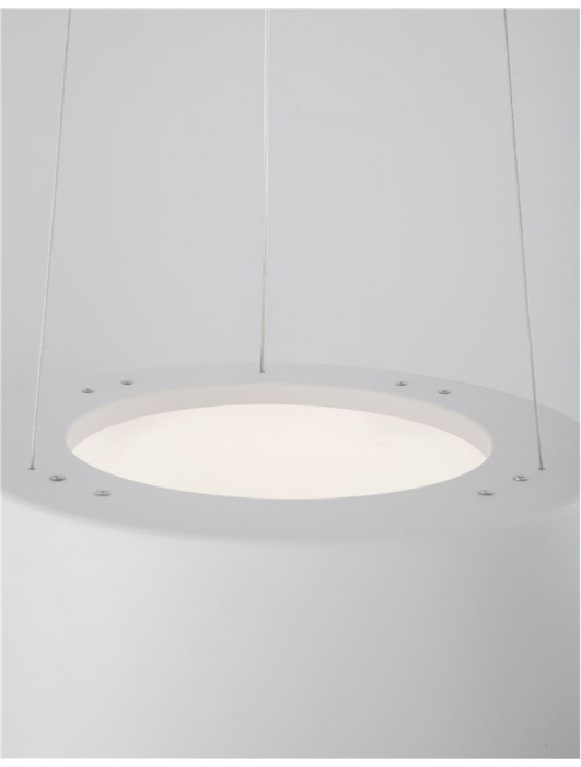 Lustra LED rotunda neagra/alba Ella Ø 45 cm, pendul metal, inaltime reglabila, 9077881 - Novaluce [17]