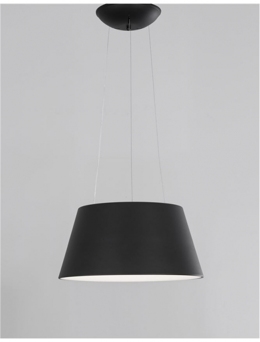 Lustra LED rotunda neagra/alba Ella Ø 45 cm, pendul metal, inaltime reglabila, 9077881 - Novaluce [4]