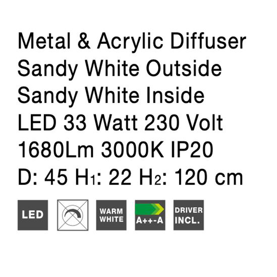 Lustra LED rotunda neagra/alba Ella Ø 45 cm, pendul metal, inaltime reglabila, 9077881 - Novaluce [19]