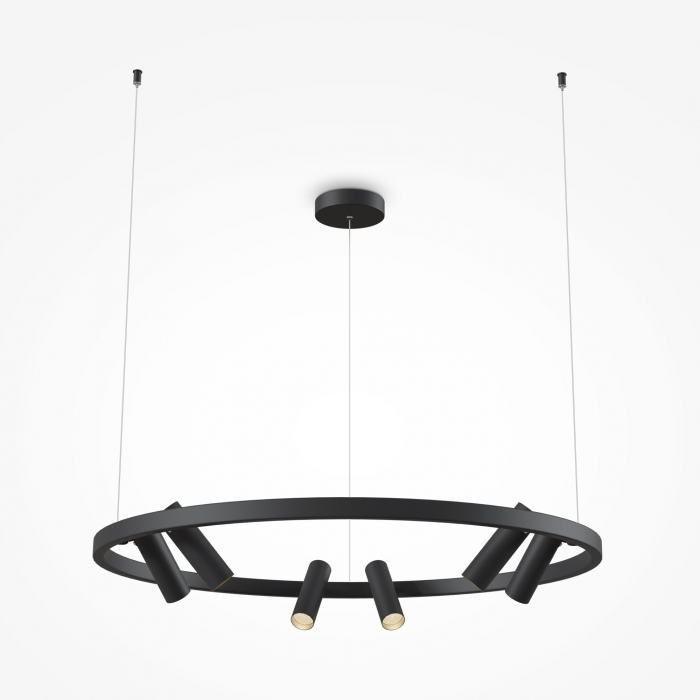 Lustra LED Satellite MOD102PL-L42B, 42W, 3800lm, lumina calda, IP20, neagra, Maytoni [1]