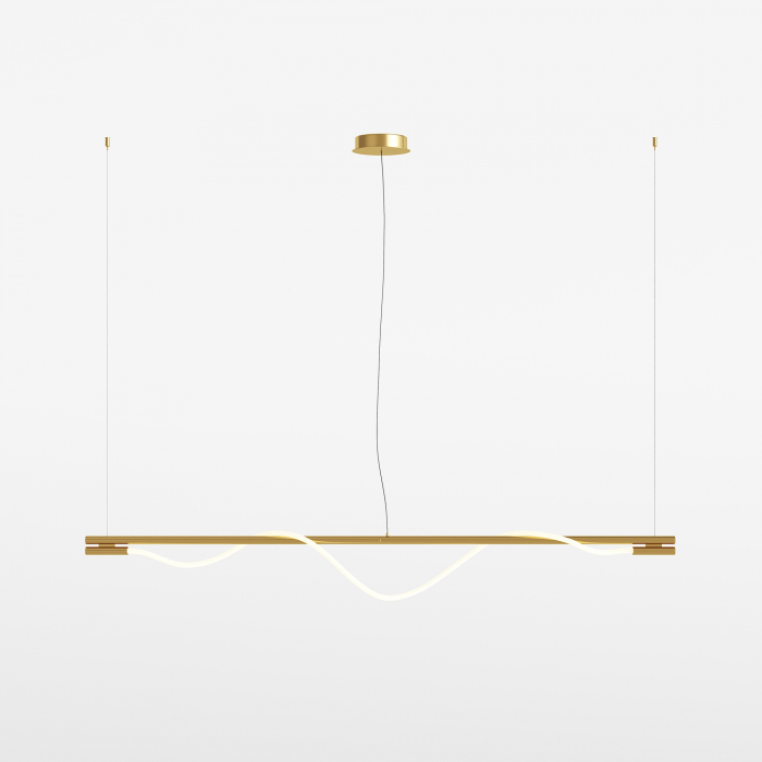 Lustra LED Tau MOD166PL-L20G3K, 21W, 910lm, lumina calda, IP20, aurie, Maytoni [1]