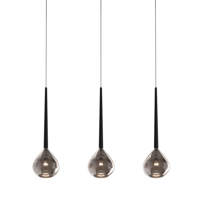 Lustra liniara crom LIBRA cu 3 pendule, inaltime reglabila, metal/sticla, 003064-001772 - Zumaline [3]